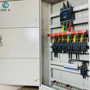 Ensemble complet de <span class=keywords><strong>tableau</strong></span> de distribution principal <span class=keywords><strong>triphasé</strong></span> 400A avec 22 voies 63A RCBO et SPD, hybride, avec verrouillage, indice de protection IP31, pour appartement - Product Image 3