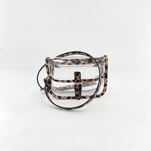 Sac à bandoulière transparent en PVC imperméable à imprimé léopard, petit sac à bandoulière pour téléphone portable pour femmes, été - Product Image 6