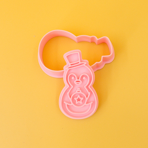 Christmas <strong>Penguin</strong> 3D Cartoon Cookie Cutters Eco-Friendly Plastic DIY Clay Printed <strong>Biscuits</strong> for Party - Product Image 6