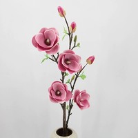 Buket Bunga Magnolia Buatan Sentuhan Realistis Ukuran Besar Gaya Cina Dekorasi Lantai Ruang Tamu Hari Valentine Grosir