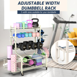 Home Fitness Equipment <b>Storage</b> Rack Removable Yoga Mat <b>Storage</b> <b>Cart</b> Gym Equipment Multifunctional Shelf - Product Image 4