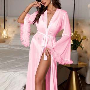 Nouvelle lingerie sexy B179 pour rendez-vous intime, robe séduisante à bretelles en dentelle, chemise de nuit transparente, robe pour femmes avec bordure en dentelle - Product Image 4