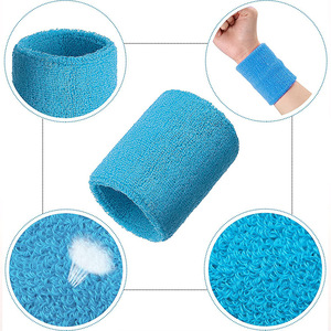 Custom Logo Colorful Breathable Sport Towel Wristbands Sweat Wrist Band - Product Image 4