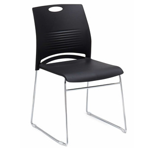 Solid Steel Metal <b>Dining</b> <b>Chair</b> Soft Cushioning <b>Stackable</b> Bow-Shaped Contemporary Design Durable Lightweight Outdoor for Home - Product Image 3