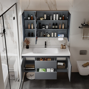 A buon mercato appendere a muro mobili da <span class=keywords><strong>bagno</strong></span> spazio a nido d'ape in alluminio singolo lavandino <span class=keywords><strong>bagno</strong></span> mobili mobili mobili da parete - Product Image 4