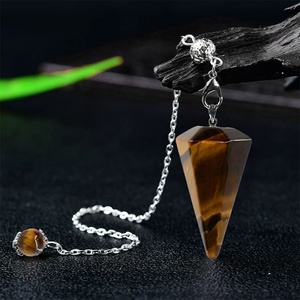 Colgante de Péndulo de Cristal Natural Ajustable, Collar con Colgante de Pirámide Hexagonal de Amatista en Bruto para Sanación con Piedras - Product Image 5