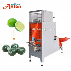 Machine d'emballage verticale de scellage arrière de film alimentaire de citron vert orange automatique/machine verticale d'emballage de sac de film plastique d'agrumes