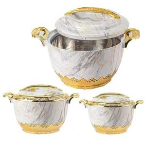 Ensemble chauffe-plats Royal Luxe Jumbo 3L 5L 7L, motif marbre, pot isotherme en acier inoxydable, service <span class=keywords><strong>de</strong></span> buffet, pour le marché américain - Product Image 1