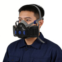 Masque respiratoire professionnel demi-visage pour la construction, la peinture et les environnements dangereux