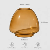 Abat-jour en verre soufflé à la main multicolore, couvercle en verre anti-éblouissement pour la décoration résidentielle et commerciale