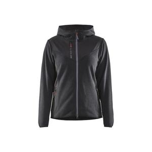 BLAKLADER - 594125369799L Chaqueta de punto para mujer Softshell con capucha Gris oscuro/Negro-EAN 7330509804735 CHAQUETAS DE TRABAJO - Product Image 1
