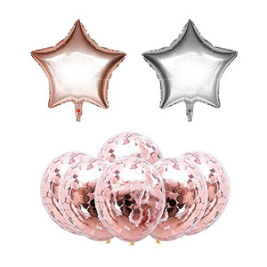 Nicro Rose Gold Theme Baby Shower Foil Balloons Girl 1st Happy Birthday Wall Hanging Background Party Decoration <span class=keywords><strong>Set</strong></span> - Product Image 5