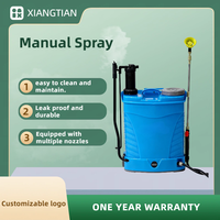 Semprotan Tekan Manual 16L Bahan PE Tahan Lama, Hemat Tenaga untuk Penyemprotan Pestisida Pertanian