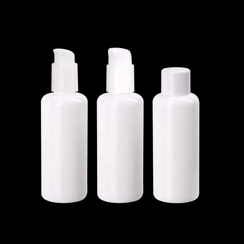 Botol Opal 120Ml Botol Kaca Pompa Plastik Putih Botol Kosmetik Kaca Putih Buram 4Oz untuk Perawatan Kulit Tubuh Susu