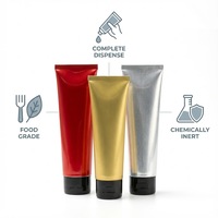 Tube en aluminium pliable de grand diamètre 100g 120g pour pâte de tomate, sauce harissa, tube métallique imprimé sur mesure