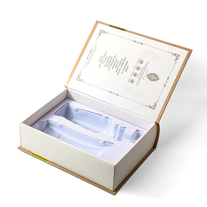 Custom Creative Magnetic Cosmetic Skincare Box Packaging Book Shaped Box Rigid Cardboard Book Gift Box