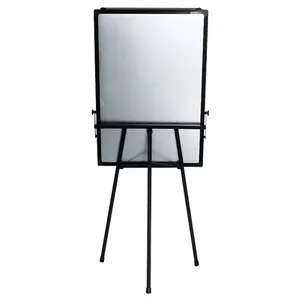 60x90cm standart geri çekilebilir beyaz tahta standı flip chart şövale okul ve ofis için