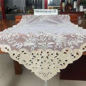 Mantel <span class=keywords><strong>de</strong></span> organza bordado a mano, bordado Floral, para <span class=keywords><strong>mesa</strong></span> <span class=keywords><strong>de</strong></span> Navidad - Product Image 5