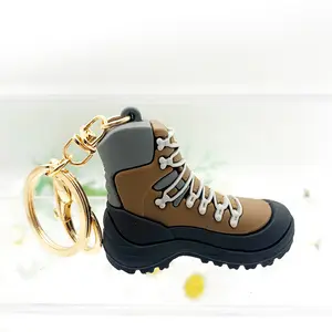 공장 도매 판촉 선물 PVC 부드러운 고무 3D 실리콘 키 체인 미니 신발 배낭 매력 개인화 된 창조적 인 OEM ODM