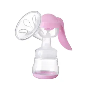 Pompe à lait de pompe à lait de collecteur de sein de silicone manuel de catégorie comestible libre avec la Base d'aspiration pour des mamans d'allaitement
