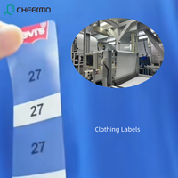 Étiquette adhésive personnalisée pour vêtements, étiquettes imperméables pour vêtements, autocollants en tissu imprimés sur mesure pour l'image de marque des vêtements