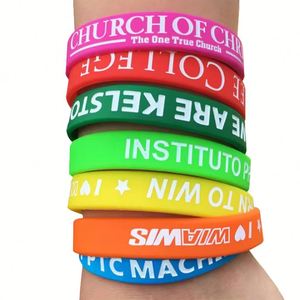 Bracelet en caoutchouc promotionnel avec logo personnalisé, bracelet en silicone - Product Image 1