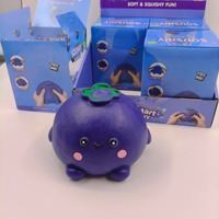 Kawaii Blueberry Squeeze Super Lembut Slow-Rising Squishy dengan Desain & Aroma Buah yang Realistis, Grosir & Hadiah Pesta