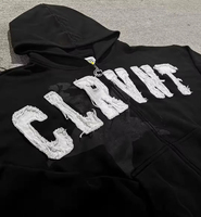 Ensemble de survêtement unisexe personnalisé, imprimé, effet vieilli, broderie vintage, style Y2K, avec sweat à capuche et pantalon de jogging, pour un look décontracté et athlétique
