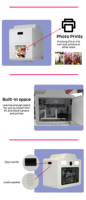 Photomaton Reflex Numérique Station Selfie Kiosque Métallique Impression Instantanée Écran Tactile Appareil Photo Cabine Photo avec Flight Case