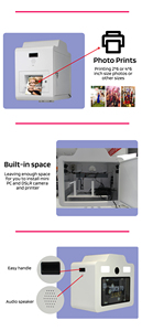 Dslr photobooth máy ảnh tự sướng trạm kim loại kiosk ngay lập tức in màn hình cảm ứng Monitor Máy ảnh photo Booth <span class=keywords><strong>box</strong></span> với trường hợp chuyến bay - Product Image 4