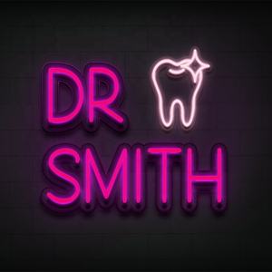 Letrero de neón nocturno LED con logotipo de Negocio personalizado dental de diseño gratuito, letrero de neón LED para guardería dental, luz de letrero de neón para publicidad en tienda - Product Image 3