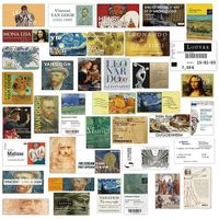 Autocollants personnalisés écologiques imperméables imprimés UV avec motifs d'animaux de dessin animé pour cartes-cadeaux, décoration d'enveloppes et usage festif