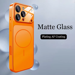 Custodia originale in vetro PC Nano opaco per <span class=keywords><strong>iPhone</strong></span> 17 Air 16 15 14 13 Pro 17Pro Max nuovo magnetico colore arancione <span class=keywords><strong>Cover</strong></span> Funda - Product Image 6