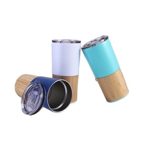 Tasse isotherme portable en acier inoxydable 304 avec coque en bambou résistante à la chaleur pour café, lait et eau – Vente en gros - Product Image 1