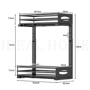 Adjustable Height Metal Pull Out Under <strong>Sink</strong> Organizers and <strong>Storage</strong> Shelves with Sliding Drawer, Under <strong>Sink</strong> <strong>Storage</strong> for Kitchen - Product Image 6