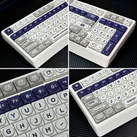 Building Block--Silver Gray Code Keycap XDA Profile PBT+PC Material 119Key Keycap Set for Mx Type Mechanical Keyboard
