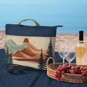 High Quality <b>Large</b> Outdoor Beach Picnic Blanket With Shoulder Strap Foldable Into Tote 3-Layer Waterproof Sand Proof <b>Mat</b> - Product Image 5