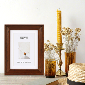 Fabbrica all'ingrosso di Super qualità nordico naturale solido in legno Vintage elegante tavola per la casa decorazione classica antico marrone cornice per foto - Product Image 2