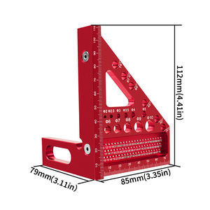 Tüm alüminyum alaşım sağ profesyonel kare Metal üçgen cetvel 45 60 90 derece ağaç İşleme 3D gönye açısı ölçme aracı - Product Image 6