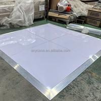 ANYCASE Scène de danse portable professionnelle moderne de haute qualité en contreplaqué avec bords en aluminium pour intérieur/extérieur, décoration de mariage