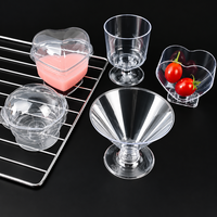 Mini-verres à vin jetables en mousse PS, verres à cocktail transparents en plastique avec bords dorés et argentés, verres à champagne