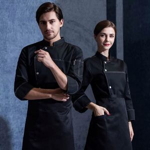 Ensemble 3 pièces de veste de chef en sergé de spandex pour cuisine, uniforme de chef imperméable pour restaurant, Chulele Chef Uniform Countries - Product Image 1
