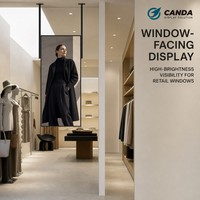 Écran publicitaire LCD numérique suspendu 4K Ultra HD AG anti-reflet haute luminosité lisible en plein soleil de 32, 43, 49, 55 pouces