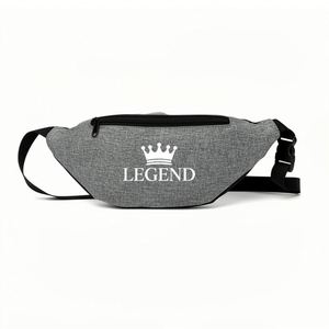 Sac banane personnalisé en polyester 210D imperméable avec fermeture éclair, sac de sport portable - Product Image 1