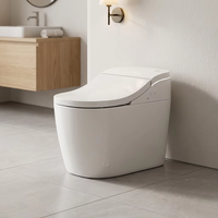 WC intelligent monobloc en céramique électrique à commande à distance, à poser au sol, nouveau design
