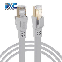 EXC pabrik grosir cat8 sftp kabel ethernet 1000ft kabel tahan air tembaga padat berpelindung data komputer cat8 kawat kabel