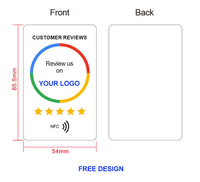 OEM Großhandel Passive PVC RFID NFC Karte mit NTAG213 Chip, individuell bedruckte Social-Media-Bewertungskarte für soziale Interaktion und Hotelnutzung