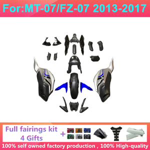 Kit de carénage complet pour moto à injection, compatible avec Yamaha MT07 FZ07 <span class=keywords><strong>MT</strong></span>-<span class=keywords><strong>07</strong></span> <span class=keywords><strong>MT</strong></span> <span class=keywords><strong>07</strong></span> 2012-<span class=keywords><strong>2017</strong></span>, carénages 2013 2014 2015 2016 <span class=keywords><strong>2017</strong></span> - Product Image 5