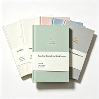 Journal de lecture personnalisé à couverture rigide A5 120GSM 52 pages pour les amateurs de livres