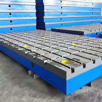 Nouvelle table de travail robuste pour soudage et fabrication avec rainures en T, surface de serrage réglable, précision HT300, fonte d'acier Q355